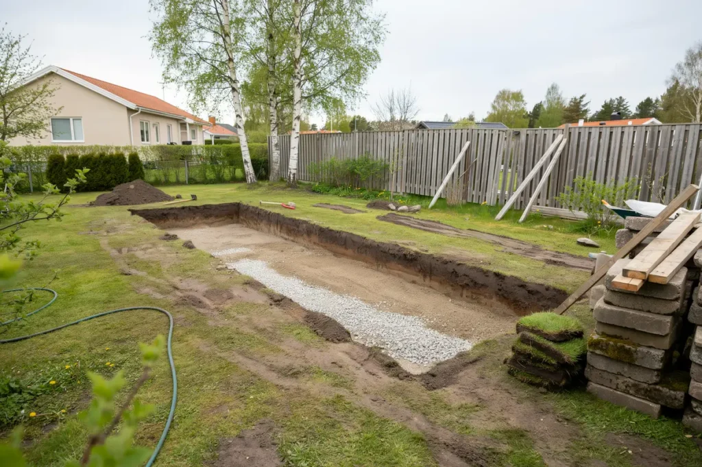 juni p tomten s lyckas du med schakt och markf rberedelser f r v xthus eller uterum