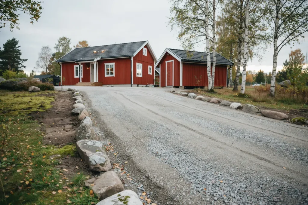grusa upp infarten r tt materialval lageruppbyggnad och sk tsel f r villa gare