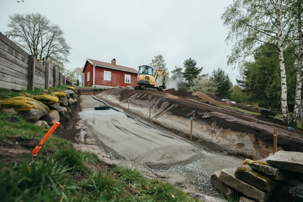 markarbete schaktning p villatomten s planerar du r tt f r ett tryggt och h llbart resultat