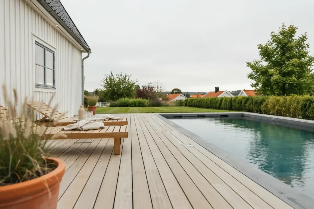 f rdigst lld markpool med tr d ck vid villa i gunnesbo lund